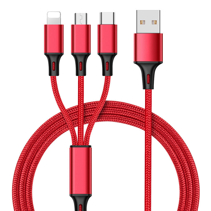 GearPeak 3-in-1 Nylon Braided Charging Cable – USB-C, Lightning & Micro-USB for iPhone, Samsung & More