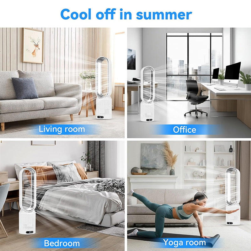 GearPeak Bladeless Tower Fan with Air Purifier – Ultra-Quiet Floor Fan for Bedroom & Office