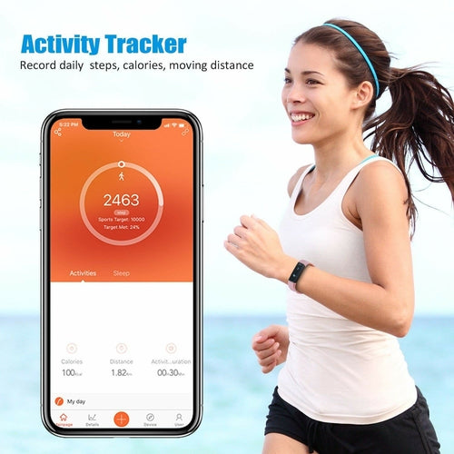 GearPeak SmartFit Slim Activity Tracker Smart Watch – Heart Rate, Sleep & Step Monitor