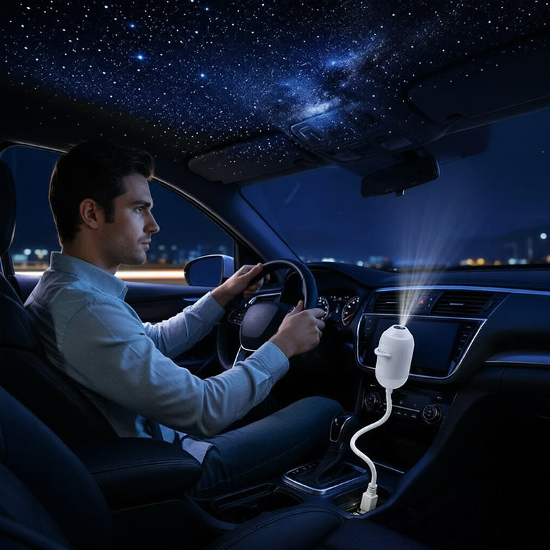 GearPeak 5D Holographic Galaxy Projector – Smart LED Night Light with 24 Film Discs for Bedroom & Party