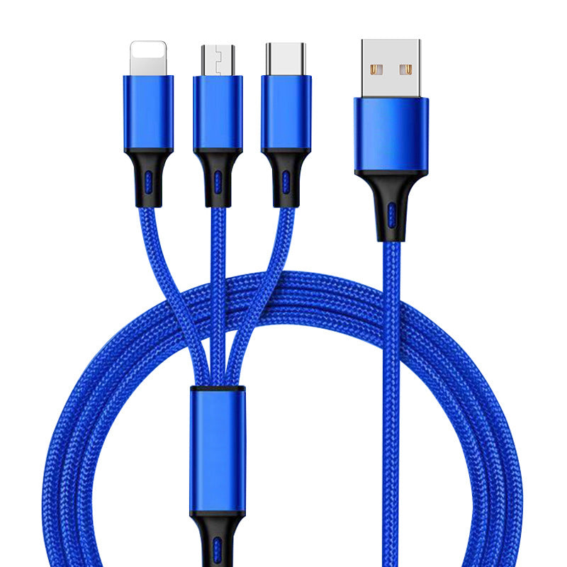 GearPeak 3-in-1 Nylon Braided Charging Cable – USB-C, Lightning & Micro-USB for iPhone, Samsung & More