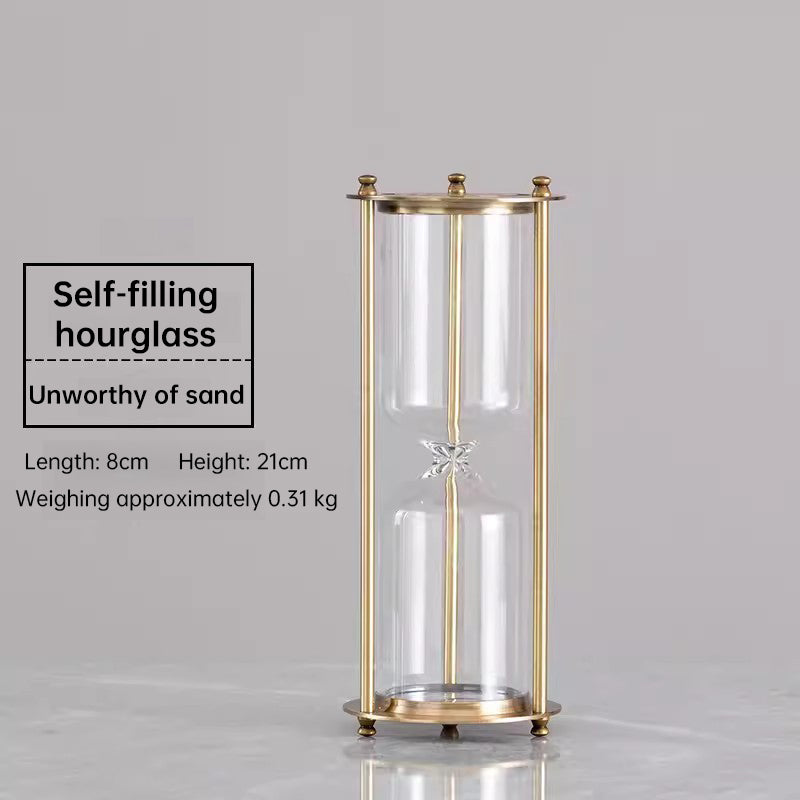 Vintage Metal Hourglass Bottle Sand Clock – Retro Creative Desk Decor for Office, Study & Bedroom