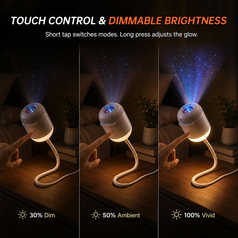 GearPeak 5D Holographic Galaxy Projector – Smart LED Night Light with 24 Film Discs for Bedroom & Party