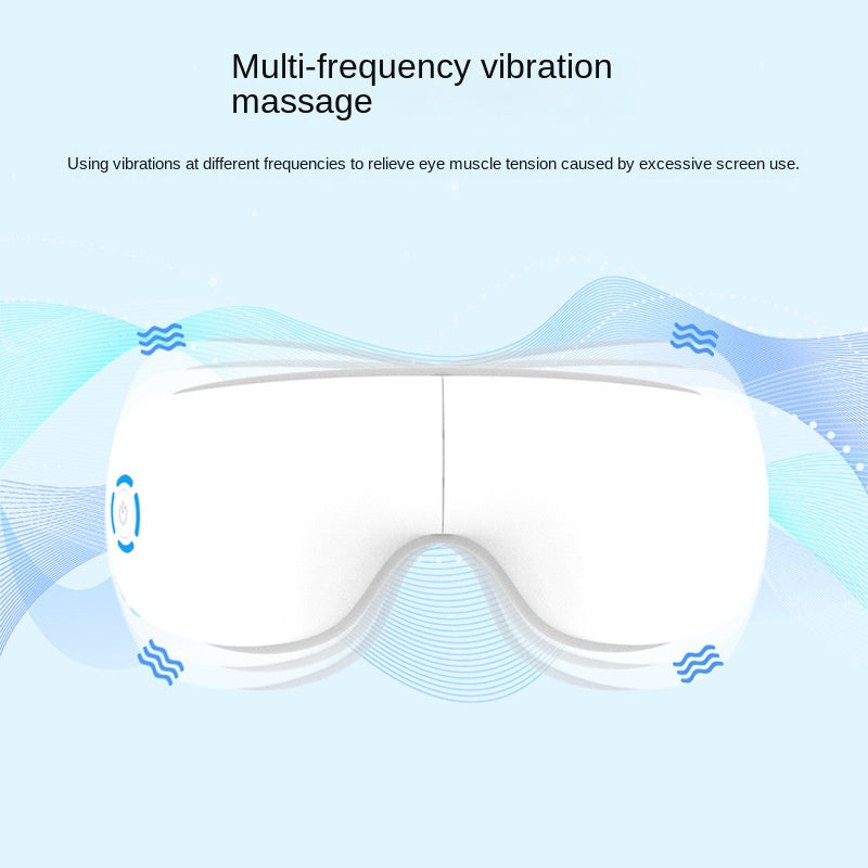 GearPeak Eye Massager with Heat Therapy & Bluetooth – Rechargeable Vibrating Eye Mask for Fatigue Relief