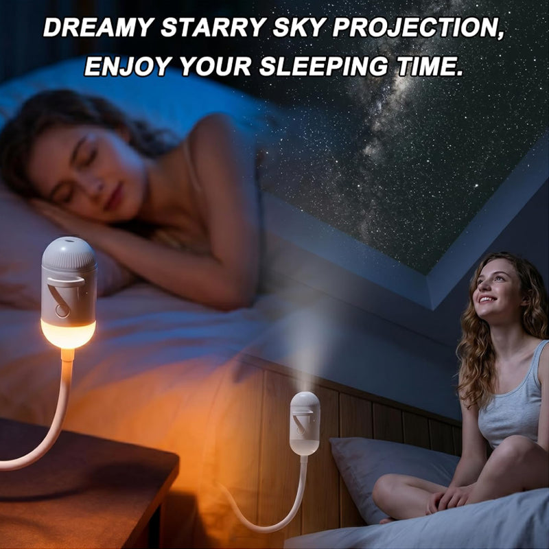 GearPeak 5D Holographic Galaxy Projector – Smart LED Night Light with 24 Film Discs for Bedroom & Party