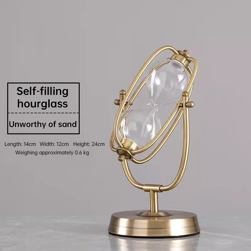 Vintage Metal Hourglass Bottle Sand Clock – Retro Creative Desk Decor for Office, Study & Bedroom