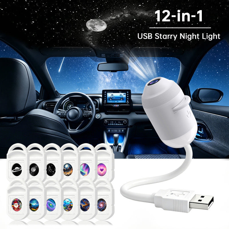 GearPeak 5D Holographic Galaxy Projector – Smart LED Night Light with 24 Film Discs for Bedroom & Party
