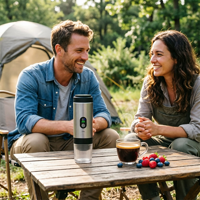 GearPeak Portable Espresso Machine with Digital Display – 3-in-1 Capsule, Pod & Ground Coffee Maker