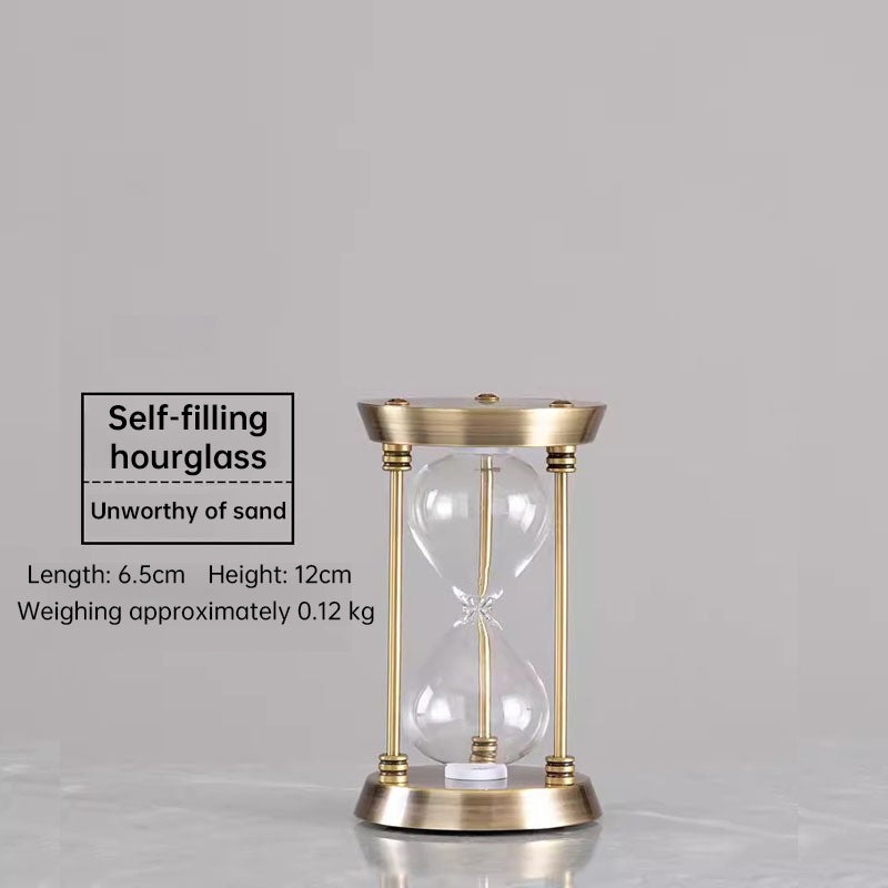 Vintage Metal Hourglass Bottle Sand Clock – Retro Creative Desk Decor for Office, Study & Bedroom