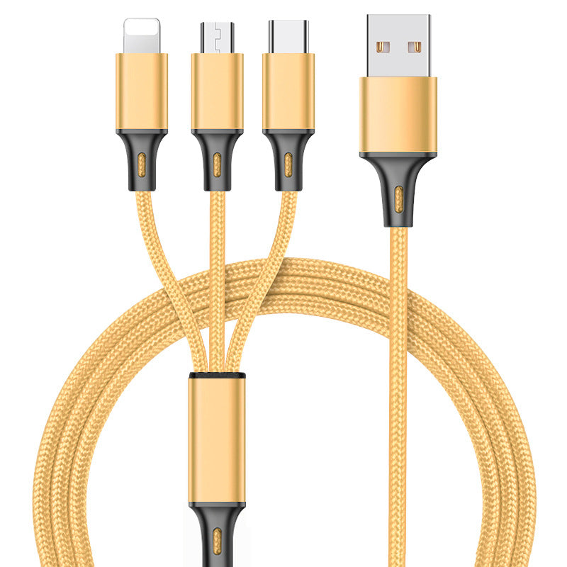 GearPeak 3-in-1 Nylon Braided Charging Cable – USB-C, Lightning & Micro-USB for iPhone, Samsung & More