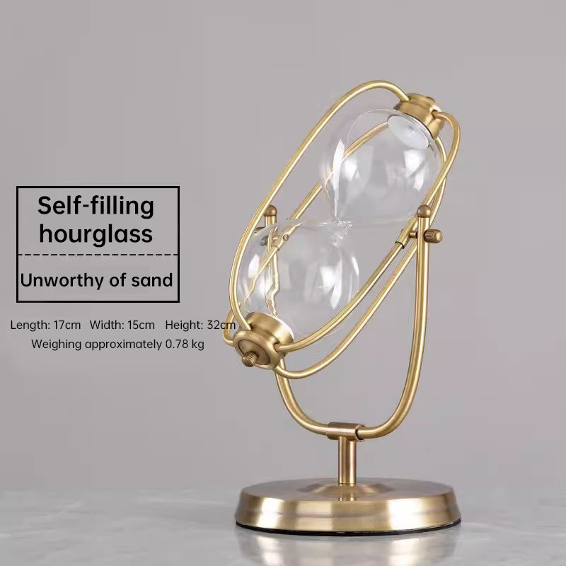 Vintage Metal Hourglass Bottle Sand Clock – Retro Creative Desk Decor for Office, Study & Bedroom