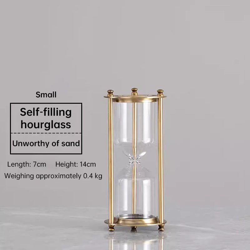 Vintage Metal Hourglass Bottle Sand Clock – Retro Creative Desk Decor for Office, Study & Bedroom